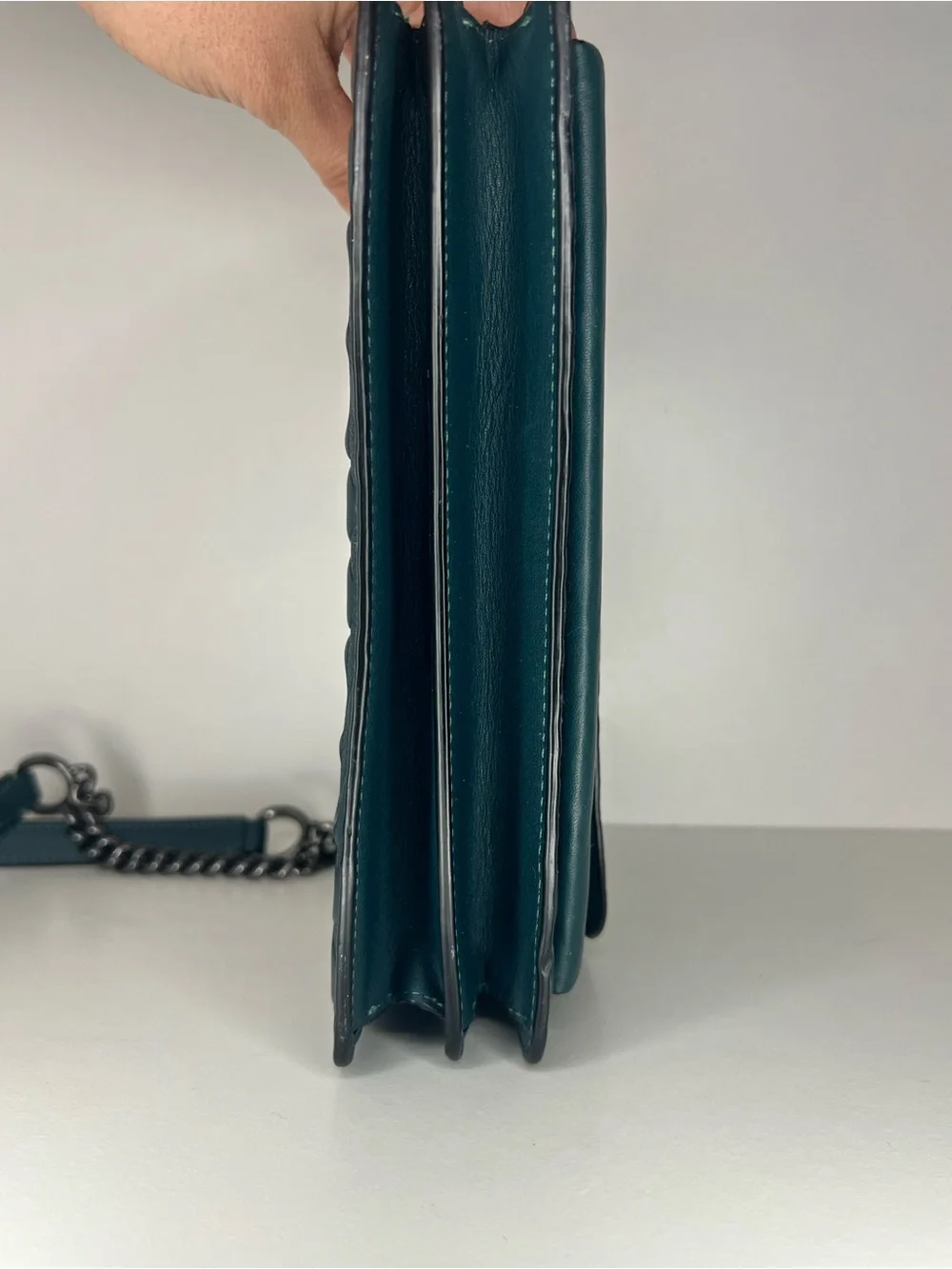 Coach Klare Dark/Forrest Green Debossed Signature Crossbody